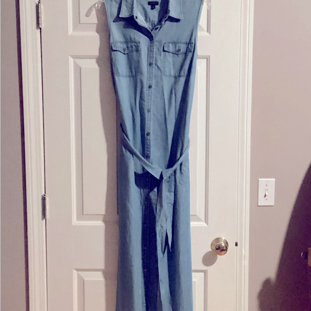 Talbot sleeveless denim dress